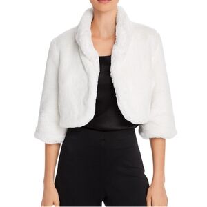 NWT Laundry By Shelli Segal Ivory Shrug Cropped Size L